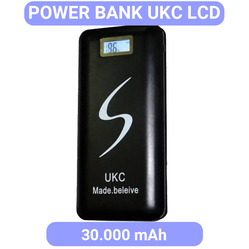 Портативний зовнішній акумулятор Power bank UKC 30000 LCD Портативний зовнішній акумулятор Power bank UKC 30000 LCD